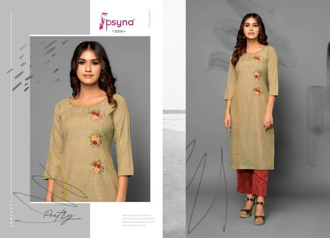 Poetry Vol 2 Psyna Cotton Designer Kurtis Catalog